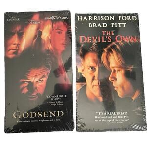Lot of 2 New VHS Thriller Movies Godsend The Devils Own Pitt Ford DeNiro 90s